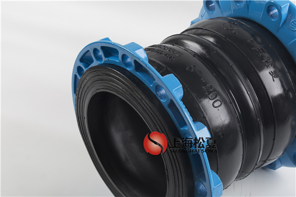 DN200球墨法蘭三元乙丙雙球體橡膠接頭，耐高溫